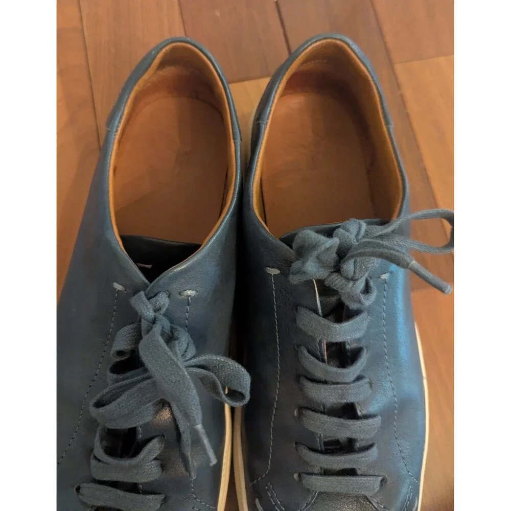 Frye Men's Astor Low Lace Leather Sneaker Sea pine Mens 9